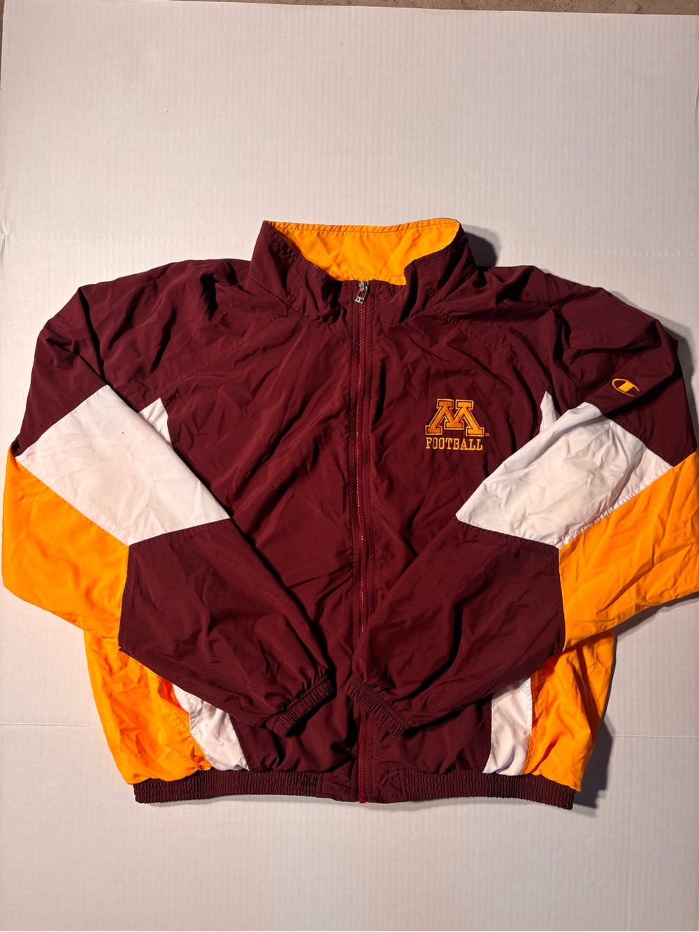 Vtg Champion Minnesota Golden Gophers Football Windbreaker Track Jacket Sz XXL